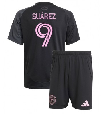 Inter Miami Luis Suarez #9 Replika Babytøj Udebanesæt Børn 2025-26 Kortærmet (+ Korte bukser)
